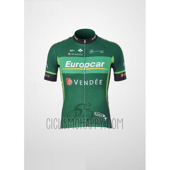 Europcar Cycling Jersey Bib Short 2011 Men Short Sleeve Green